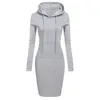 Urban Sexy Dresse's mode sweat robes pour femmes poche à capuche tenue décontractée couleur unie à manches longues Mini 231011