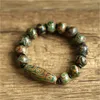 Strang Tibet Stil Drei-Augen-Perlen Hand Neun Armband Natürlicher Alter Achat