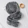 Berets Men's Real Rex Fur Hat Scarf One-Piece Cap Headwear Earmuffs Snow Black Grey