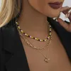 Anhänger Halsketten Nette Kleine Biene Reis Perlen Mehrschichtige Halskette Für Frauen Trendy Damen 2023 Mode Schmuck Großhandel