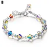 Newly Northern Lights Bracelet Romance Sparkling Crystals Bracelet for Women Girls Link Chain Bracelets DOD8861233A