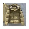 Men's Down Parkas Classic Detachable Womens Down Jacket Coat Designer Parkas Fashion Winter Mens Ladies Letter Plaid Warm Top M-5xl 7SGH