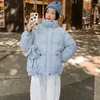 Women's Trench Coats High Quality Pink Down Jackets Vintage Loose Fashion Sweet Female Thick Warm Cotton Jacket Coat Wholesale