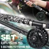 Akcesoria rybackie Sougayilang Tongkat Pancing LALAT Tiang Memancing Kombo Ultra Ringan Dan 27 CNC Aluminium Terbang Rol Dengan Senar Set Umpan 231012