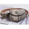 Waist Bags Snake Pattern Women's Belt Waistpack Thin Peach Heart Personalized Orange Japanese Korean Style Zero Wallet