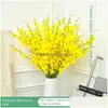 Decorative Flowers 5 Fork Artificial Dancing Orc Wedding Home Decoration Flower El Phalaenopsis Plants Dhegi