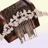 Wedding Bridal Accessories Silver Flower Crystal Strijnse haarpen Clips Bruidsmeisje vrouwen Haar sieraden JCH0088789154