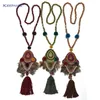 Hänge halsband Boho Bohemian Military Green Necklace Statement Dream Catcher Swallows Angle Birds Feather Pendants for Women234C