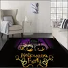 1pc Halloween Spooky Pumpkin Area Rugs, Non-Slip Washable Moon Forest Non Slip Area Rug For Living Dinning Room Bedroom Kitchen Hallway Office Modern Home Decorative