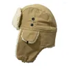 Berets venda orro ruso russo no inverno feminino sólido casmere quente earflap masculino ao ar livre usanka trapper ski bombardeiro piloto masculino