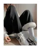 Calças femininas oversize sweatpants para mulheres cintura alta esportes moda casual baggy feminino corredores streetwear harajuku calças lh2