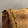 Sacs à bandoulière en daim pour femmes, grands sacs de luxe de styliste, sacs de Shopping mode automne-hiver, porte-monnaie à chaîne en or