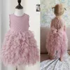 Robes de fille princesse filles couches blanc fronde été enfants vêtements gland diamant enfants vêtements anniversaire Tulle Tutu robes