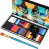 Body Paint Face Paint Kit för barn Vuxna Rainbow Palettes Face målning Kit Festival Party Halloween Makeup Body Paint Set With Brush 231012