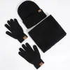 Scarves Winter Men Women Hat Scarf Gloves Set Male Female Bonnet Knitted Hats Sets Outdoor Man Warm Plush Caps 231012