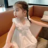 Girl Dresses Korean Dress Princess Baby Clothes For Party And Wedding Short V-neck Backless Slim Sweet