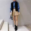 Pele feminina 2023 outono/inverno versão coreana imitação vison colete curto rendas até sem mangas jaqueta atacado