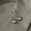 Boucles d'oreilles DREJEW perle rose pour femmes cristal brillant fête élégante goutte d'eau bijoux de luxe design