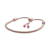 Original Charm Chain Bracelet 100% 925 Sterling Silver Adjust Slide Bangle For Women's Fashion Classic High Quality DIY Jewel2318