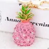 Keychains Cute Crystal Leopard Head For Women Handbag Dangle Keyfob Men Car Charm Purse Bag Keyring Girl Golden Key Chain Bijoux