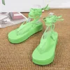 Sandals Women Bandage Flats Fashion Clip Toe Flip Flops Shoes For Ladies Wedge Outdoor Sexy Lace Up Platform