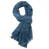 Scarves Foreign Trade European and American Men's Yarn-Dyed Striped Scarf Men's Winter Solid Color Cotton and Linen Scarf Facto 231011