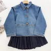 Jacken Kinder Jeansjacke Kinder Oberbekleidung Mantel Herbst und Winter Baby Jungen Mädchen Revers