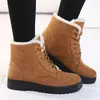 Hiking Footwear Winter Woman Shoes Plush Waterproof Fabric Non-Slip Girl Shoes Rubber Sole Snow Boots Fashion Warm Outdoor Boots 231011