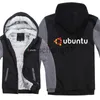 Men's Hoodies Sweatshirts 2023 Winter New Ubuntu Hoodie Men's Fashion Coat Pullover Wool Lining Ubuntu Linux Jacket Sweatshirt x1012