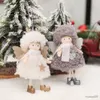 Christmas Toy Supplies 1PC Cute Christmas Angel Purple Green Doll Pendant Ornaments for Home Christmas Party Xmas Tree Ornaments Kids Gifts Decorations R231012