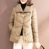 Trench da donna Donna Corto Parka Autunno Inverno Caldo Argyle Moda Solid Slim Cerniera Giacca trapuntata leggera Oversize