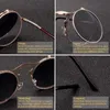 Vintage steampunk flip óculos de sol retro redondo metal óculos de sol para homens e mulheres marca designer círculo 230920