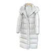 Parkas pour femmes de haute qualité femmes blanc canard vers le bas veste à capuche hiver à capuche longue pardessus longueur cheville mode super épaissir chaud vêtements de neige 231011