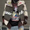 Erkek Ceketler 2023 Sonbahar ve Kış Amerikan Retro Hip-Hop Y2K Gevşek Erkekler Kadın İnce Beyzbol Giyim Sokak Yarışı Ceket