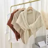 Shawls Holifeni Winter Large Solid Triangle Scarf Ponchos Women Knitted Capes Tippet Office Warm Shawl Wraps BeltLock Shrug Szalik 231012