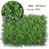 Flores decorativas 40 60cm 3d gramado artificial painel de parede quadrado plástico grama verde planta diy casamento pano de fundo decoração para casa