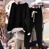 نساء من قطعتين من أزياء Pant's Fashion Soild Soild Soild Sweatershirt و Pant Sets Sets Sets 231011