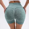 Calções femininos verão sem costura yoga ginásio push up fitness esportes leggings cintura alta elastano calças treino casual correndo curto