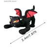 Other Event Party Supplies 7.5Ft Halloween Black Cat Inflatable With Wings LED Light Cute Halloween Decoration Suitable For Holiday Celebrations Parties T231012