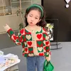 Jackets Girls Knitted Sweater Heart Pattern Girl Coats Kids Casual Style Outerwear For Children Toddler Clothing