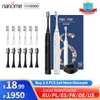 Szczoteczka do zębów Nandme NX8000 Smart Sonic Electric Electric Skuth IPX7 Wodoodporny mikro wibracje głębokie czyszczenie Whitener bez zranienia zębów 231012