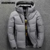 Piumino da uomo ZZOWANG Piumino spesso bianco anatra di alta qualità Cappotto da uomo Parka da neve Abbigliamento caldo con cappuccio maschile Piumino invernale Capispalla 231011