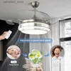 Plafonnier 42''Ceiling Van LED LED DIMMable DIMMable Retractable Blade Chandelier avec télécommande + 3 Color Q231012