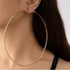 En gros pas cher couleur or grand 10 cm grand cercle boucles d'oreilles pour femmes filles simple mode géométrique goutte boucle d'oreille bijoux