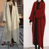 Kvinnors stickor Tees French Style Loose Fit Long Sticked Cardigan Women Sweater Women Winter Sweater Cardigan Fashion Open Front Stick Cardigan 231011