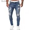 Men's Jeans 5 kinds of style Ripped Jeans Men Skinny Slim Fit Blue Hip Hop Denim Trousers Casual Jeans for Men Jogging jeanL231011