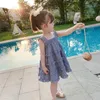 Meisje Jurken Zomer Meisjes Prinses Jurk Mouwloos Kinderen Gelaagde Baby Bretels Rok Geruite Kleding Peuter Kinderdagoutfits