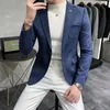 Ternos masculinos blazers 2023 hombre terno jaqueta de couro masculino roupas deerskin blazer casual magro 6 cores 231012
