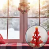 Decorazioni natalizie Albero in legno stereo fatto a mano Ornamenti per bambini bianchi/verdi/oro