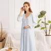 Mulheres sleepwear outono vintage nightgowns mulheres modal algodão peignoir longo noite vestido vitoriano romântico solto princesa dormir robe